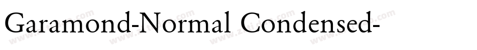 Garamond-Normal Condensed字体转换